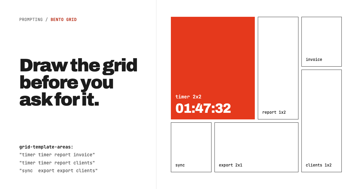 Bento Grid Layout Prompt: Draw the Grid Before You Ask