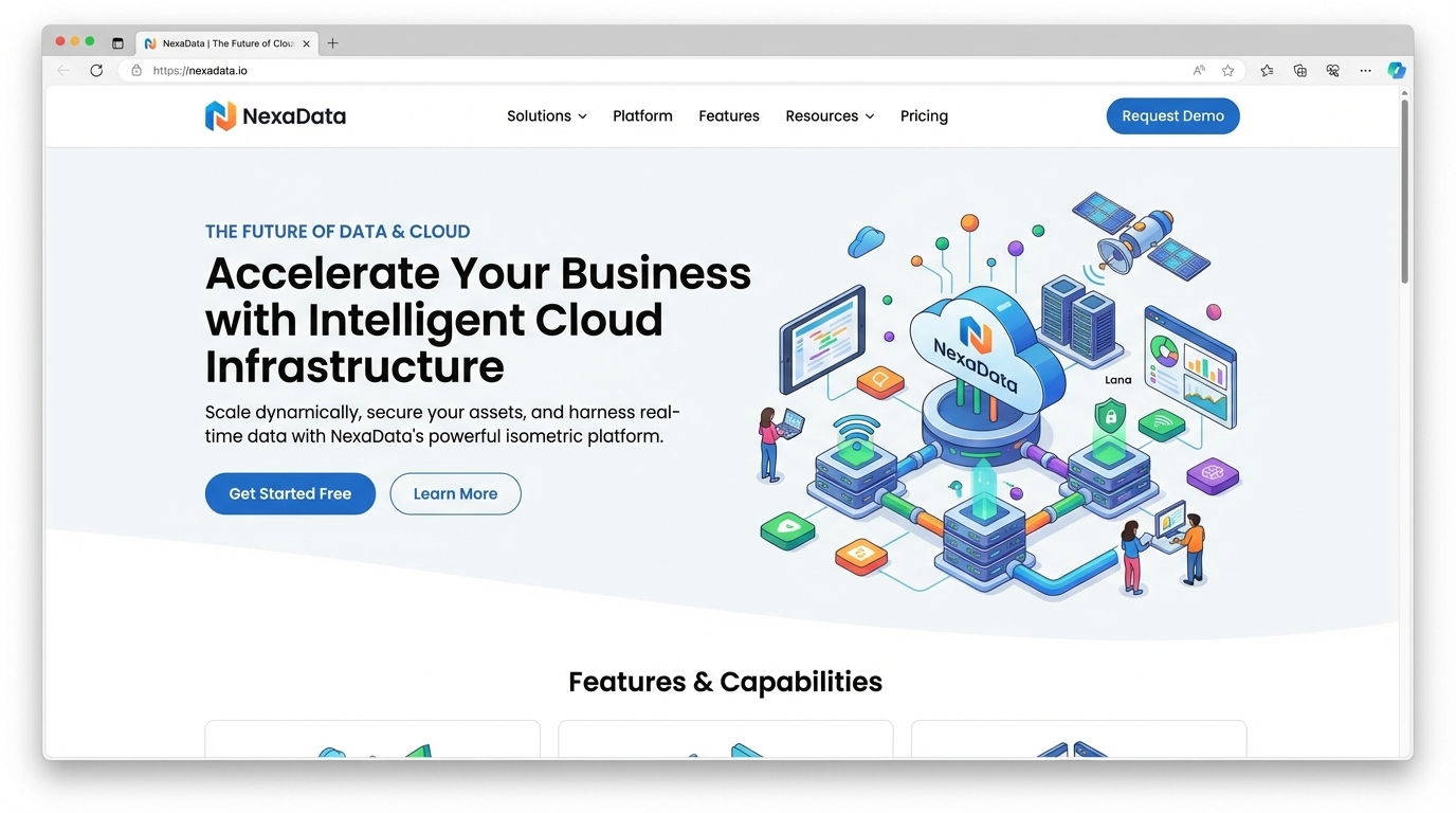 Preview of 3D Isometric Tech Landing