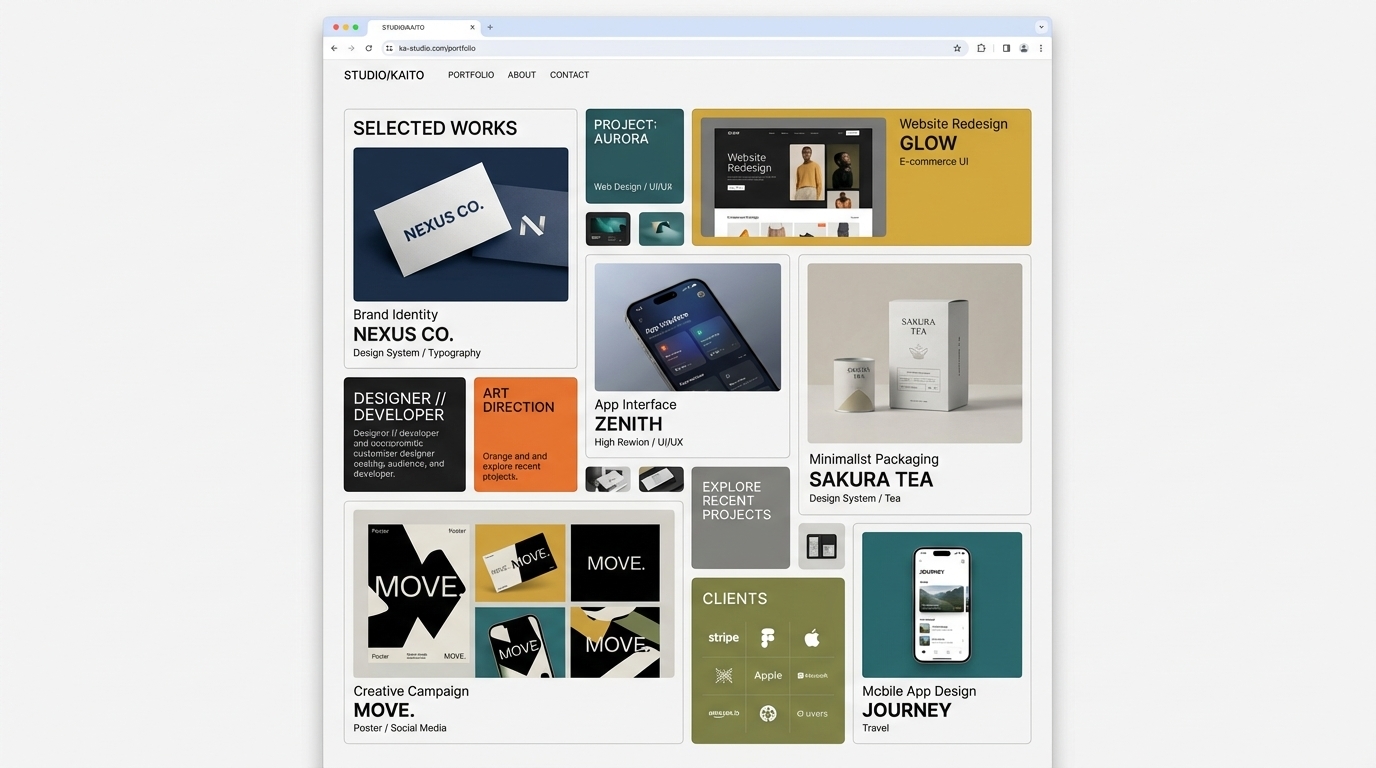 Preview of Bento Grid Portfolio